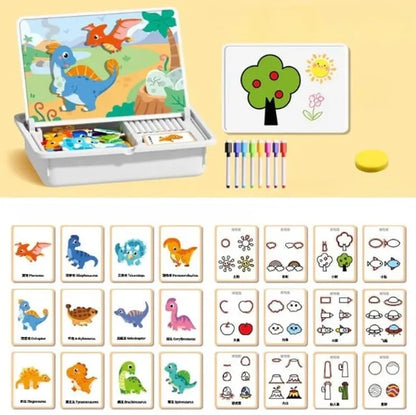 Magnetic Puzzles Face Dress Up Travel Game Double Side Preschool Educational Learning Toy
