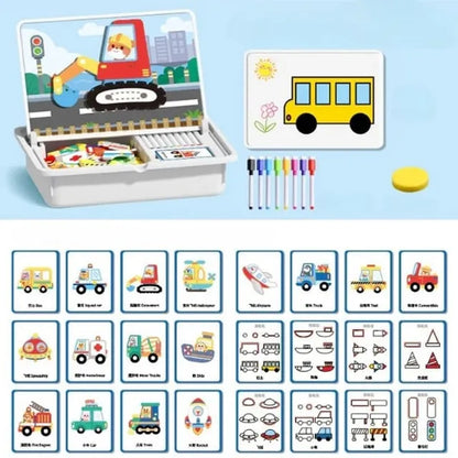 Magnetic Puzzles Face Dress Up Travel Game Double Side Preschool Educational Learning Toy