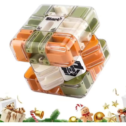 3D Rolling Ball Maze Cube