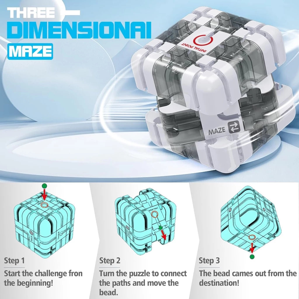 3D Rolling Ball Maze Cube